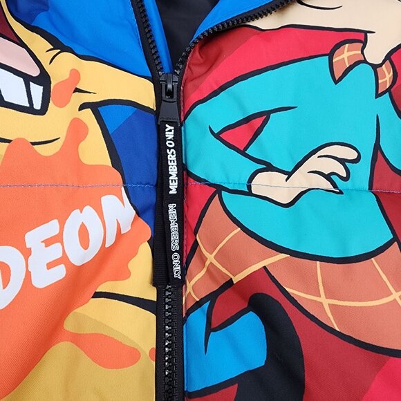 Members Only Nickelodeon Jacket CatDog Rugrats Hey Arnold Spongebob Large NEW - Picture 7 of 13